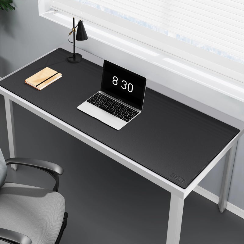 Cacoy Large Desk Pad 48" x 20", Extended Leather Desk Mat Protector, Desk matt for Desktop, Large Gaming Computer Mouse Pad, Office Desk Cover Mat, Waterproof Desk Blotter for Office and Home (Black) - Image 3